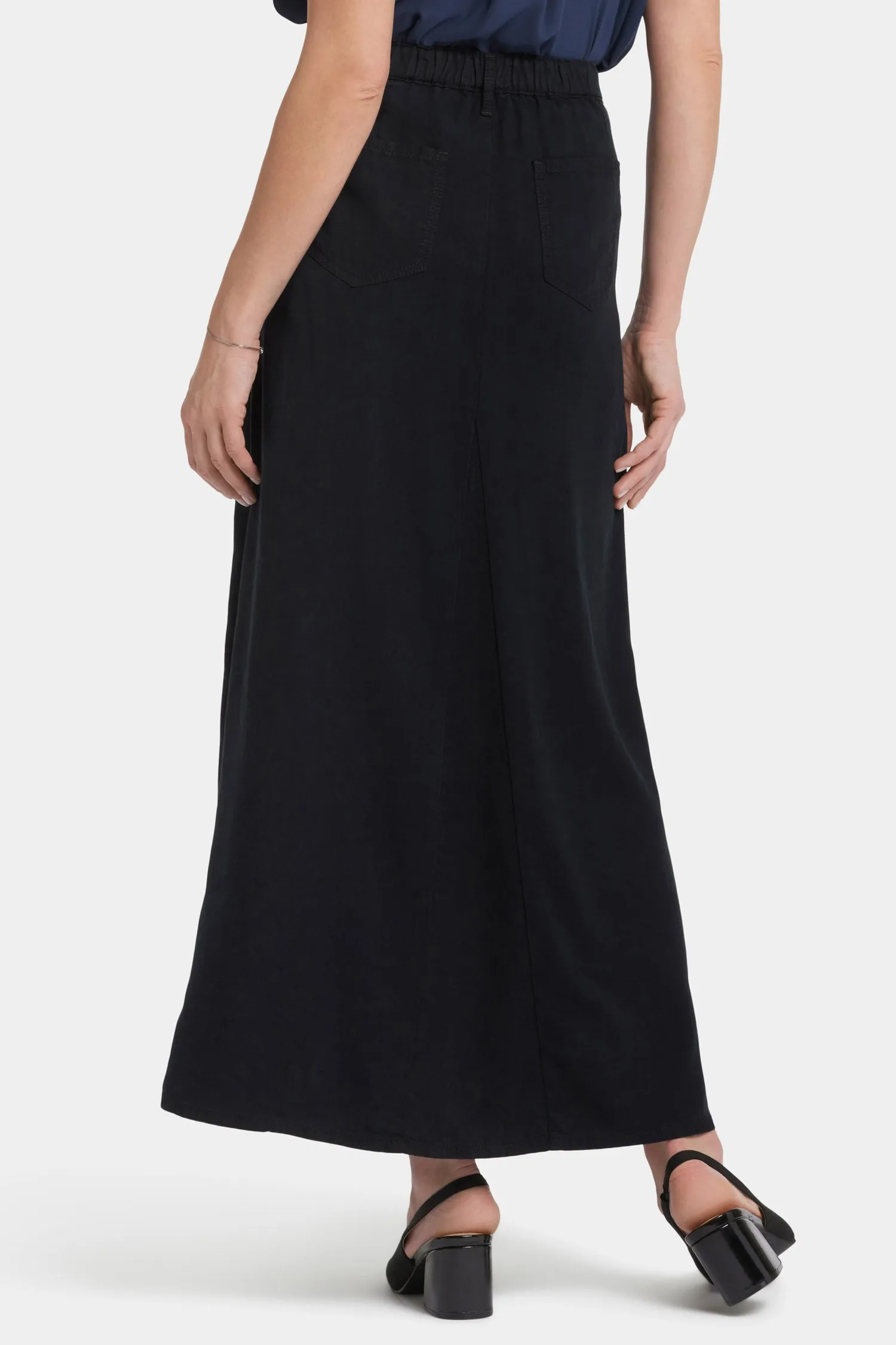 5 Pocket Maxi Skirt   - Overdye Black