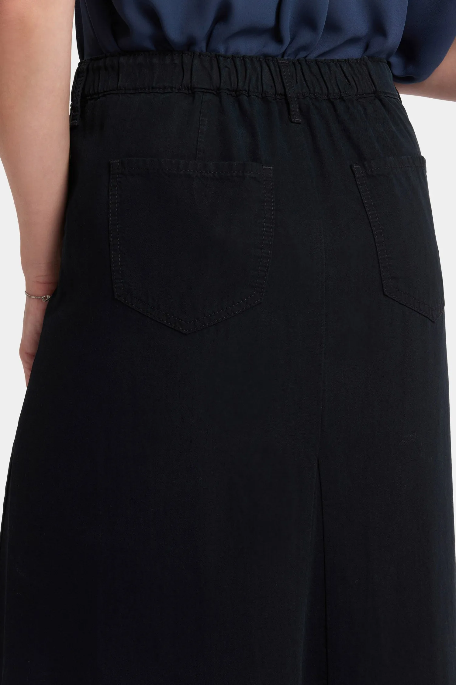 5 Pocket Maxi Skirt   - Overdye Black