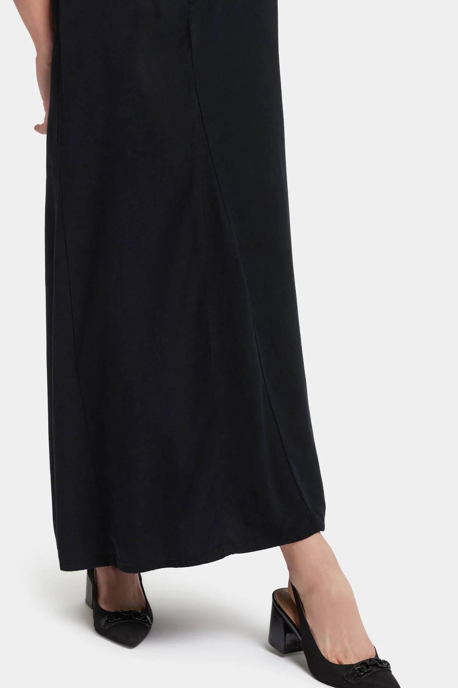 5 Pocket Maxi Skirt   - Overdye Black