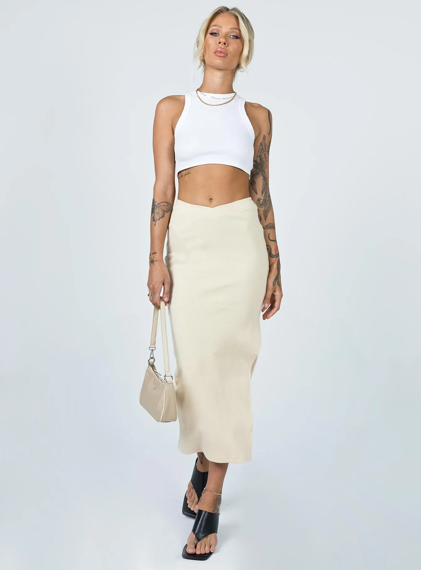 Abigail Midi Skirt Cream