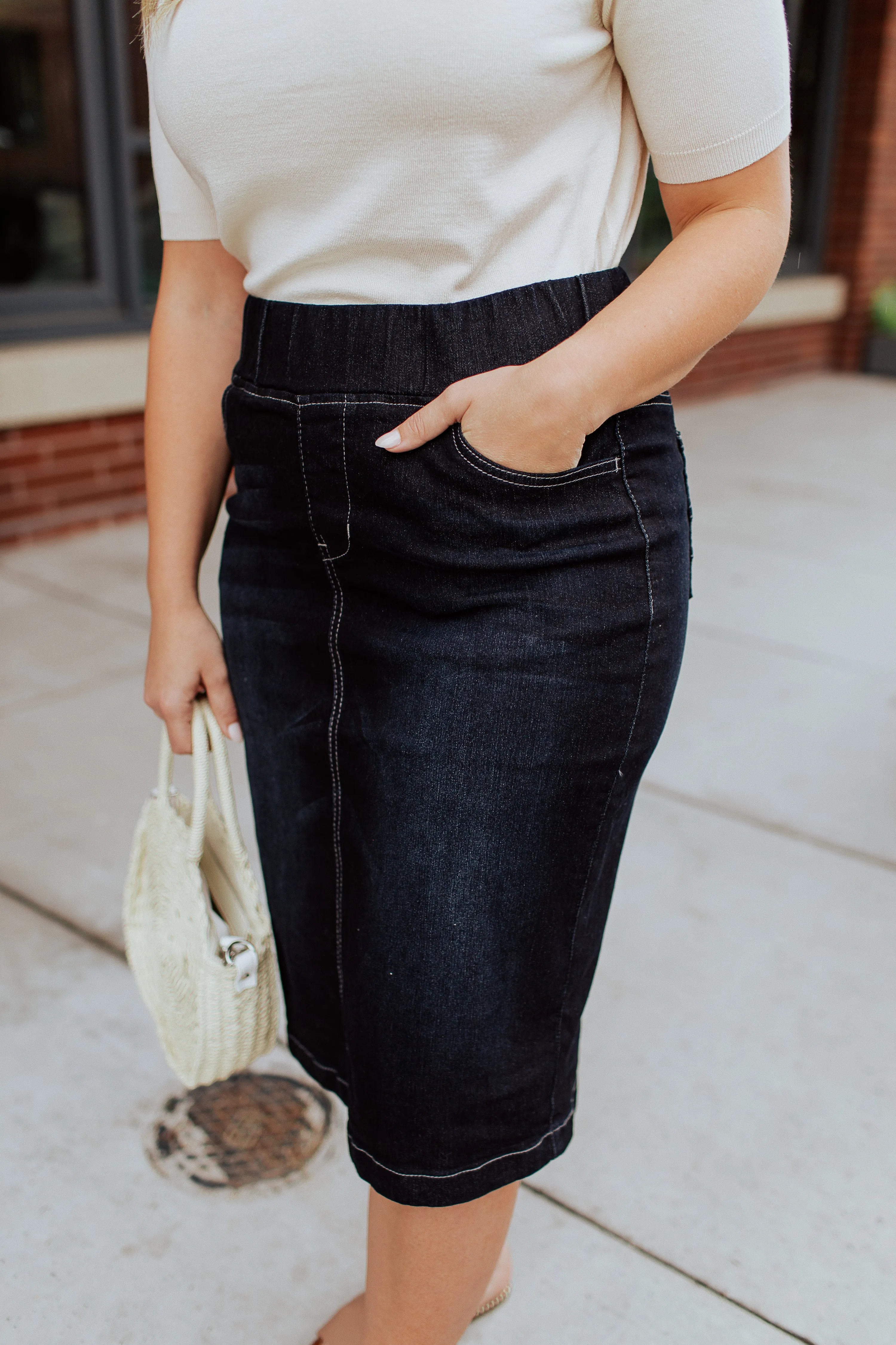 All Day Every Day Denim Skirt in VINTAGE WASH