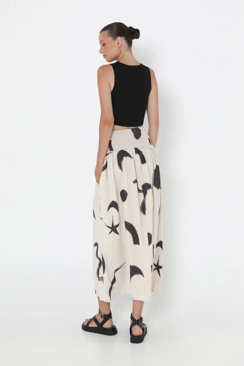 Ally Maxi Skirt | Abstract Print