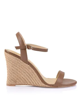 Baby Wedge Sandals - Cinnamon Leather