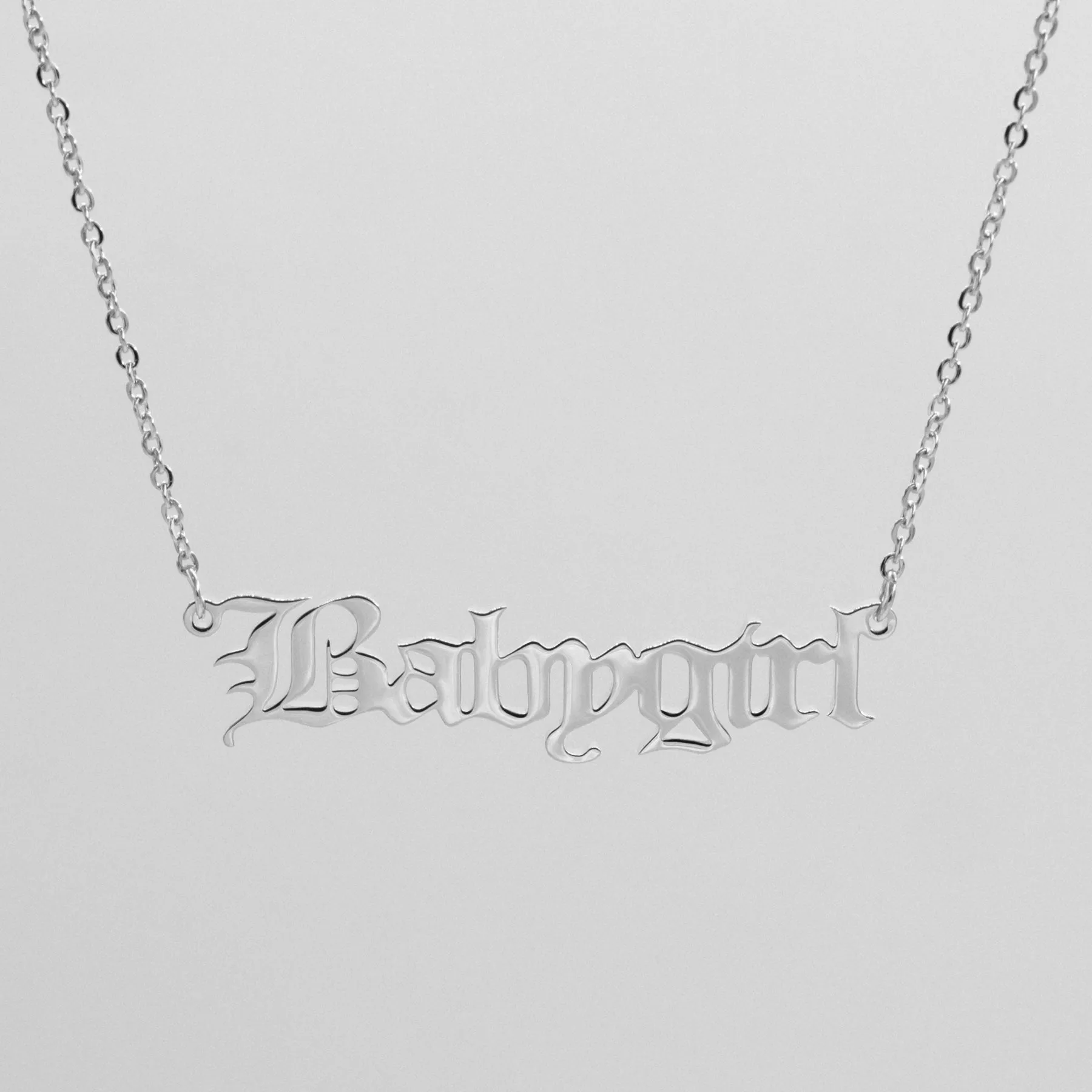 Babygirl Old English Necklace