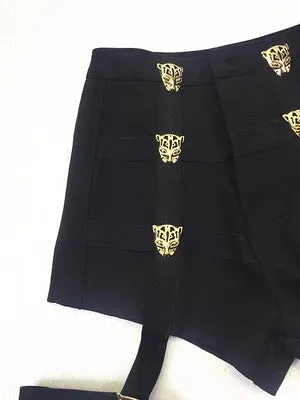 black punk skirt  KF25059