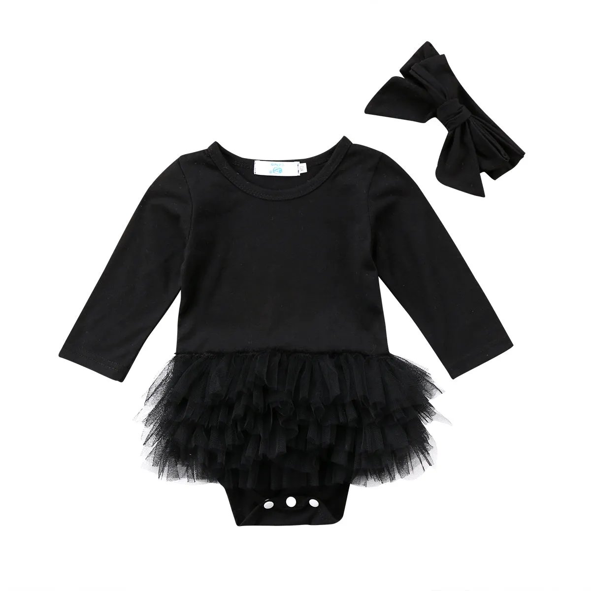 BLACK SWAN Romper with Headband