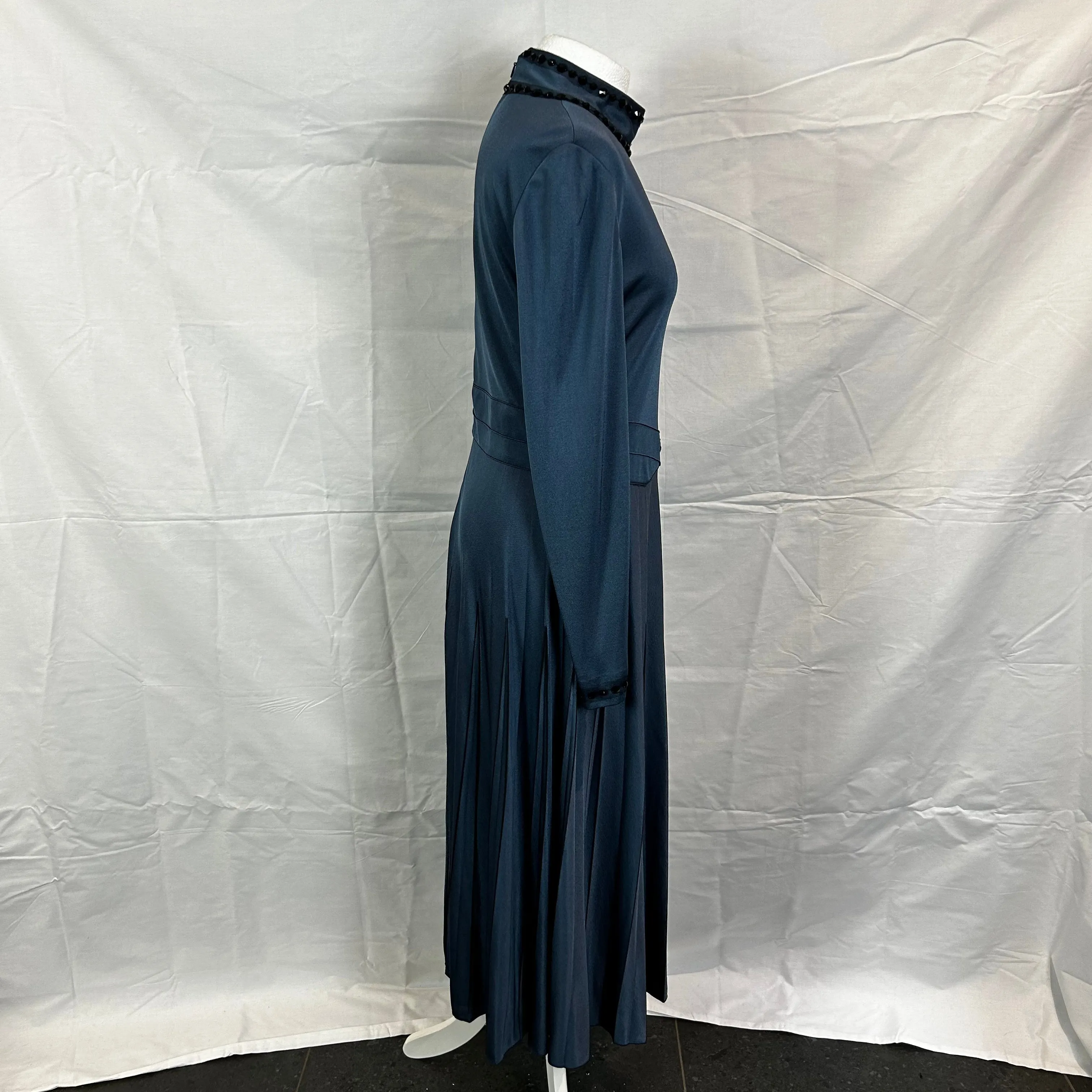 Bottega Veneta 1880 Blue Jewel Embellished Maxi Dress XL