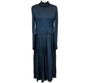 Bottega Veneta 1880 Blue Jewel Embellished Maxi Dress XL