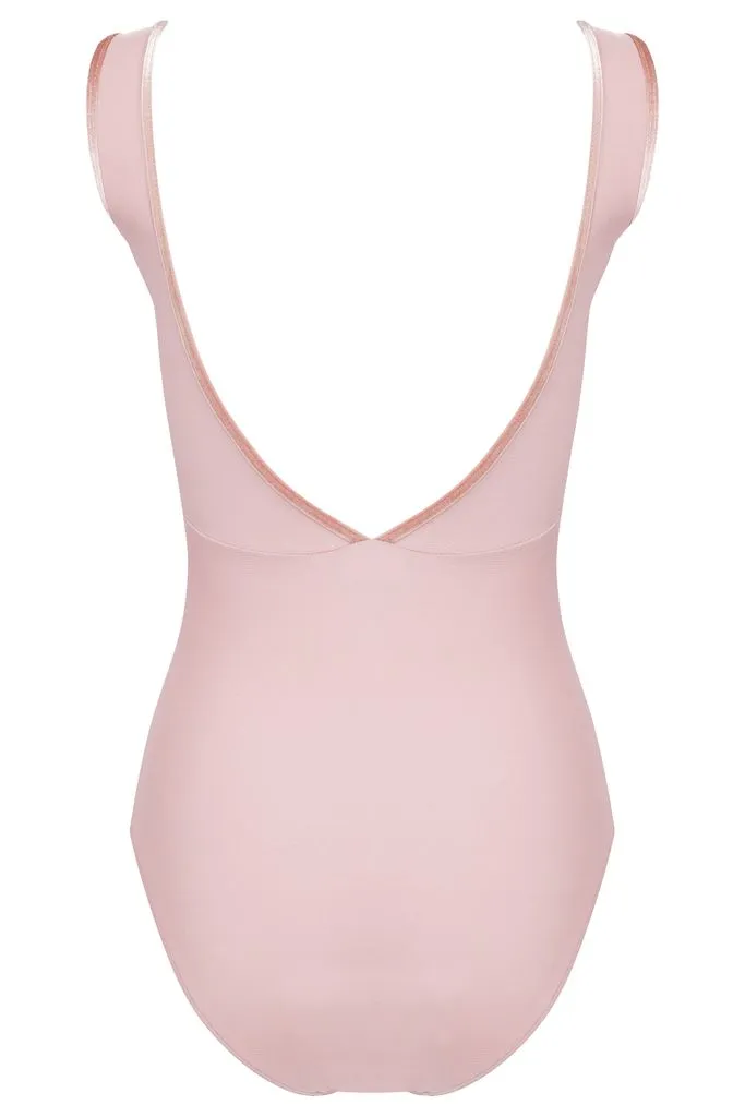 Bullet Pointe Velvet Trim Leotard