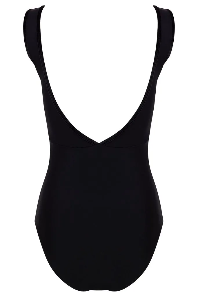 Bullet Pointe Velvet Trim Leotard