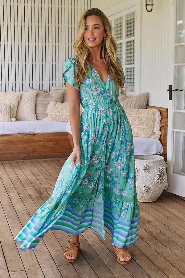 Carmen Maxi Dress Malina print