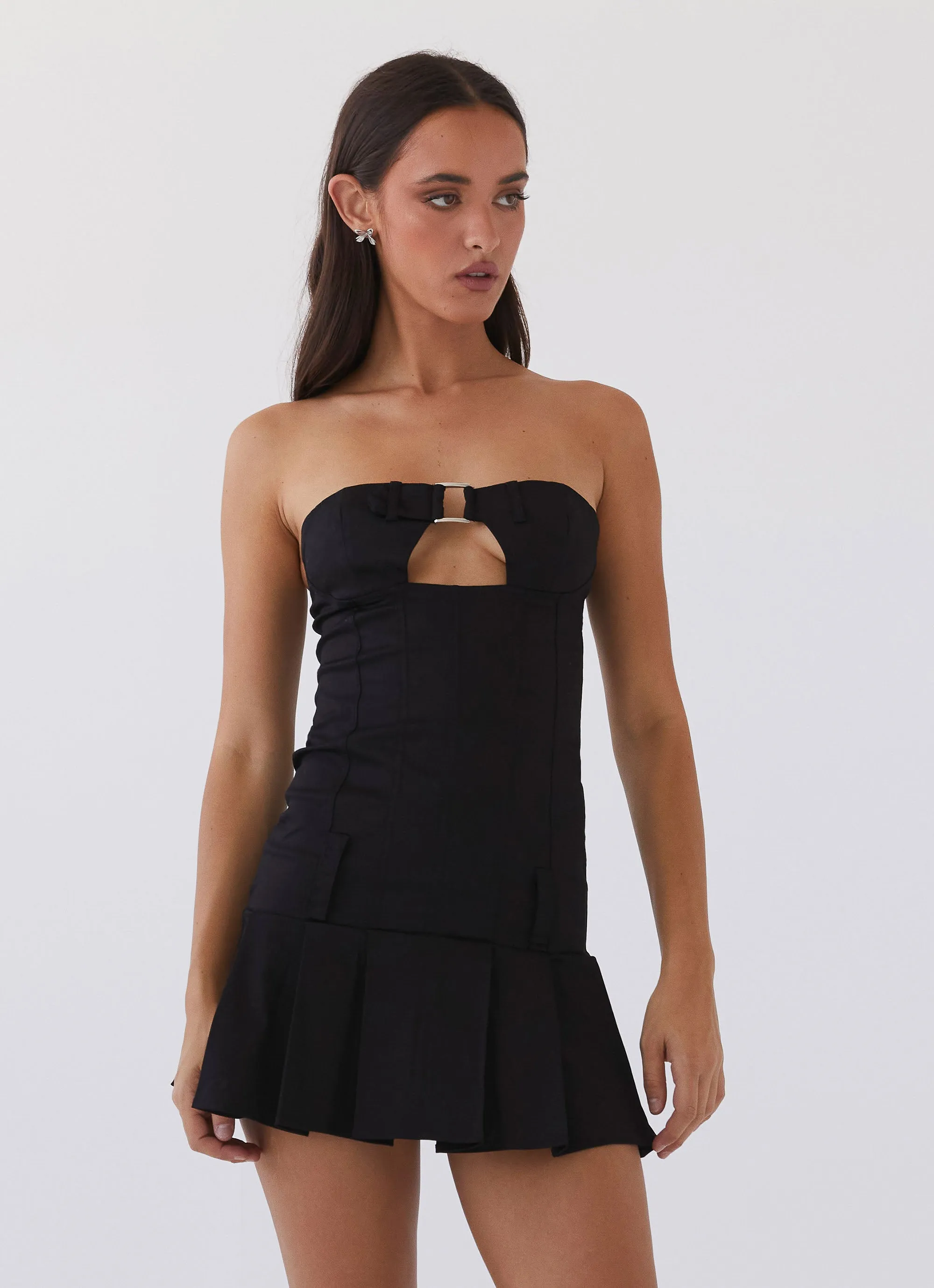 Case Closed Mini Dress - Black