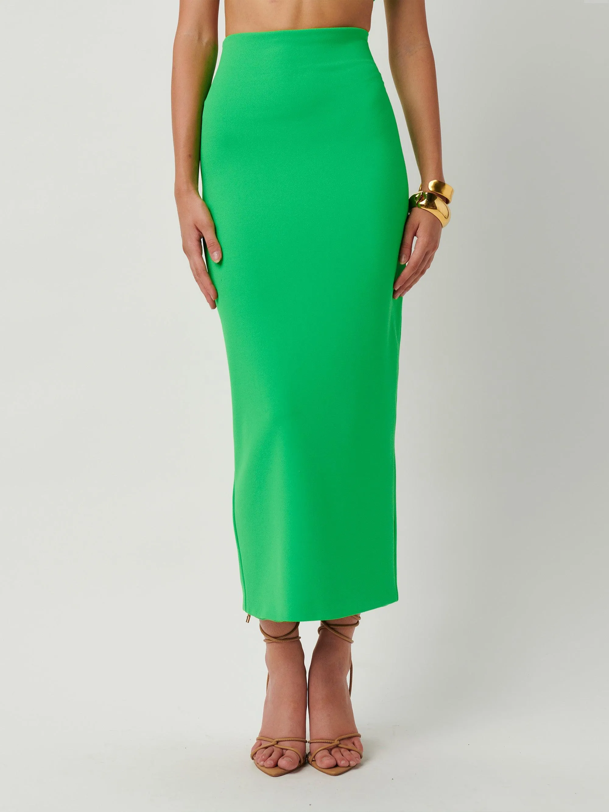 Catia Midi Skirt - Lush Green