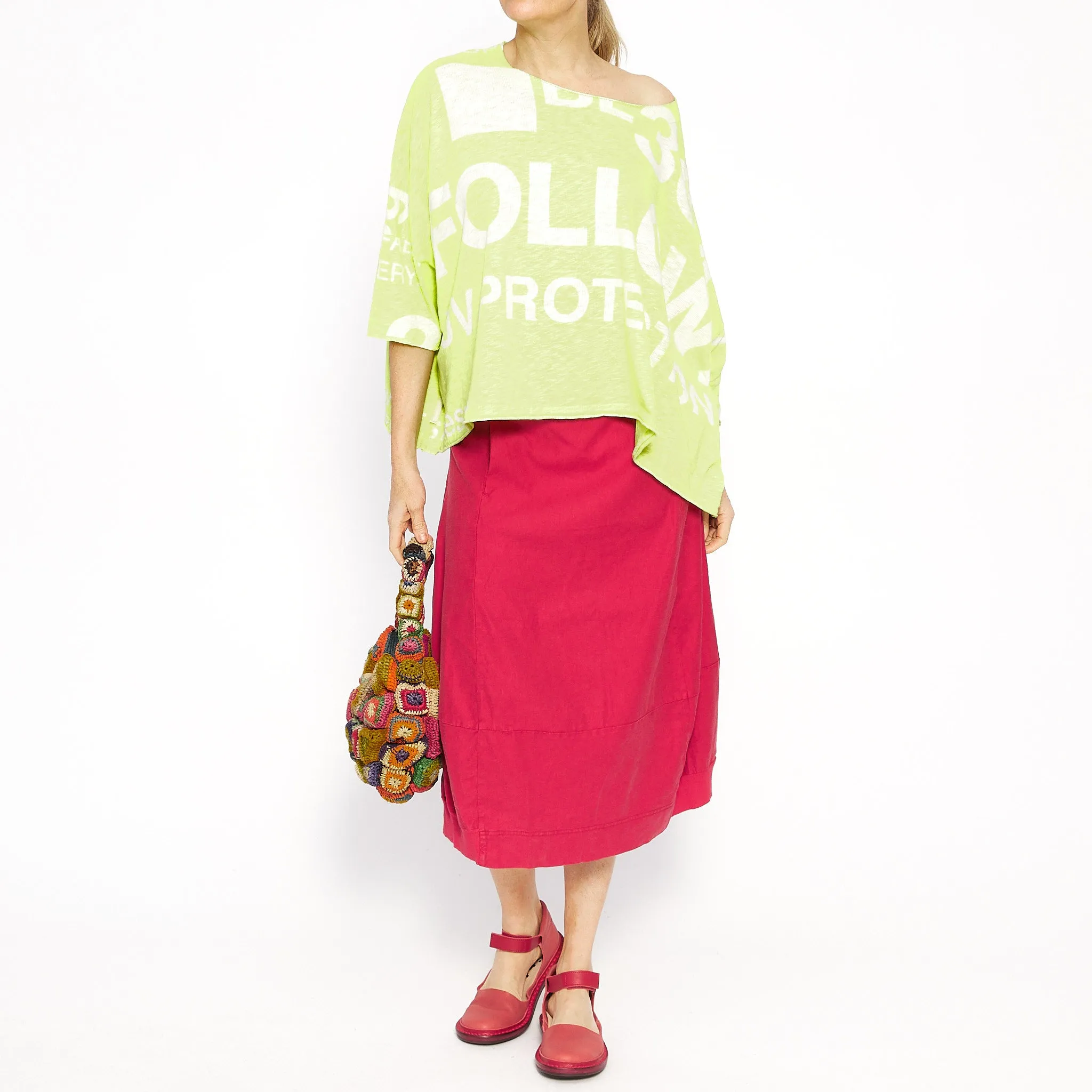 Stylish Chili Red A-Line Skirt for Effortless Chic Fashion