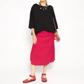 Stylish Chili Red A-Line Skirt for Effortless Chic Fashion