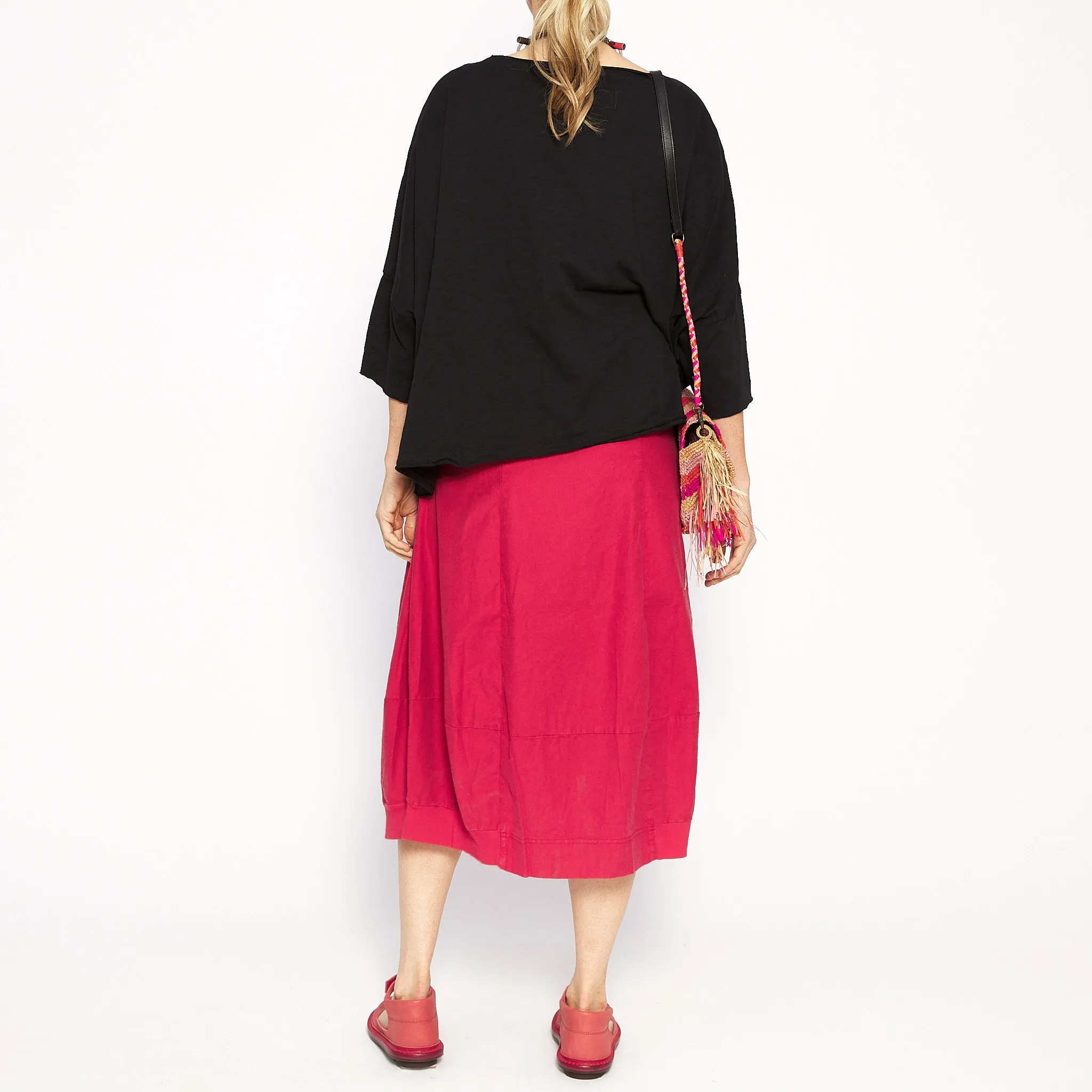 Stylish Chili Red A-Line Skirt for Effortless Chic Fashion