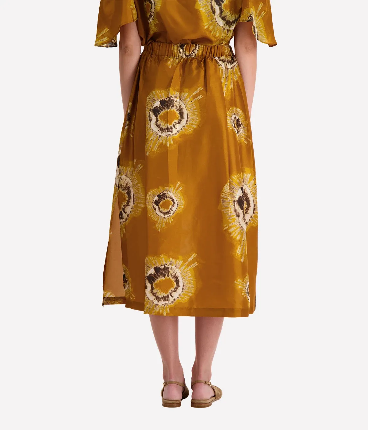 Cisternino Midi Skirt in Caramel