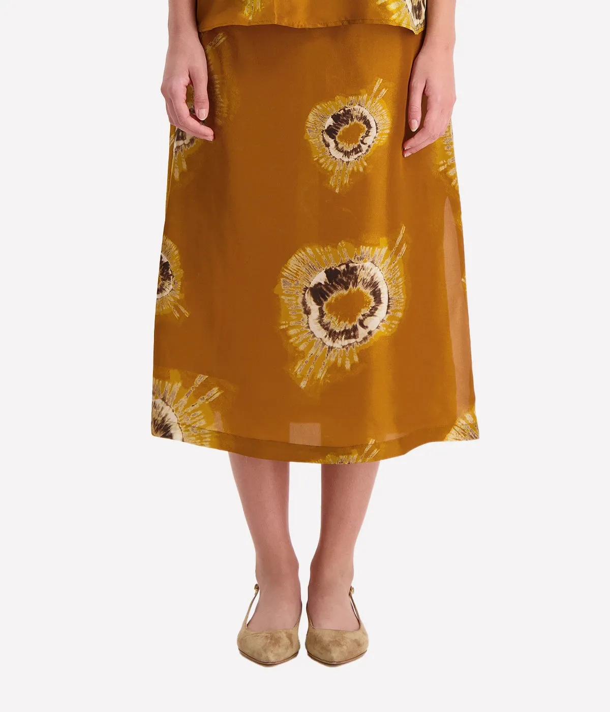 Cisternino Midi Skirt in Caramel