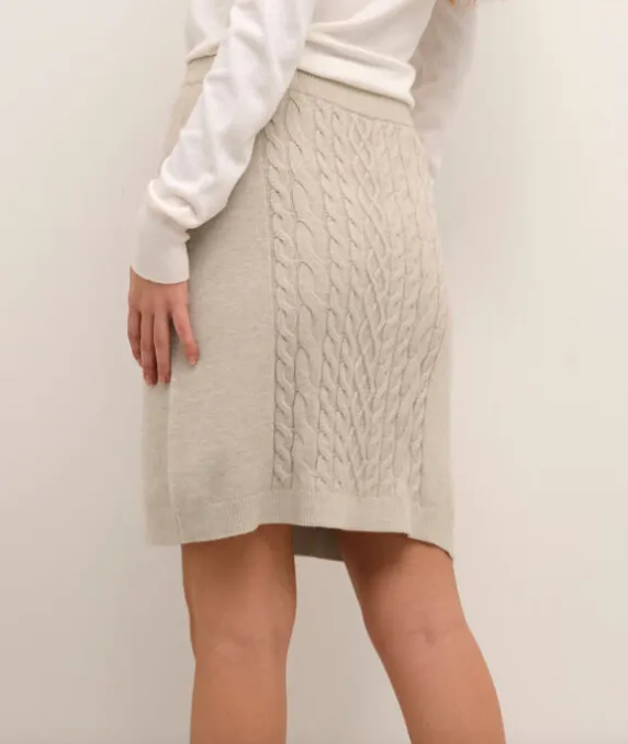 CR - Dela knit skirt - oat melange