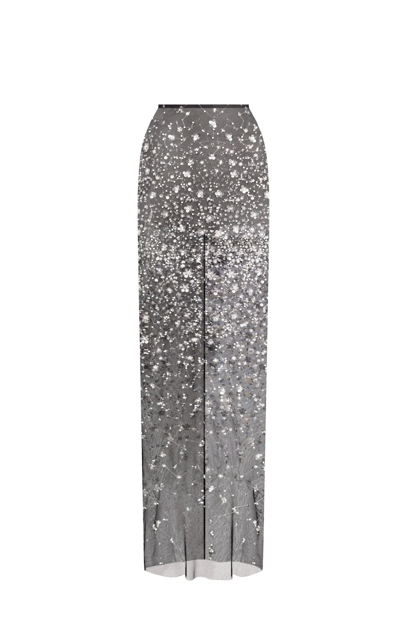 Crystal-covered fabulous black maxi dress