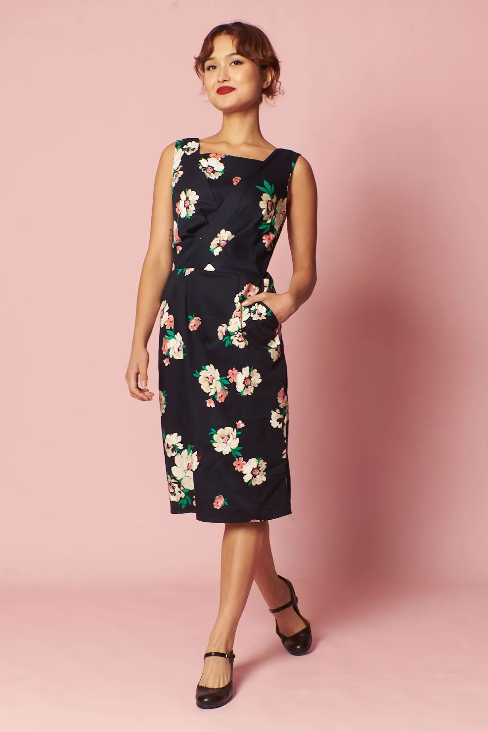 Dalena Navy Floral Dress