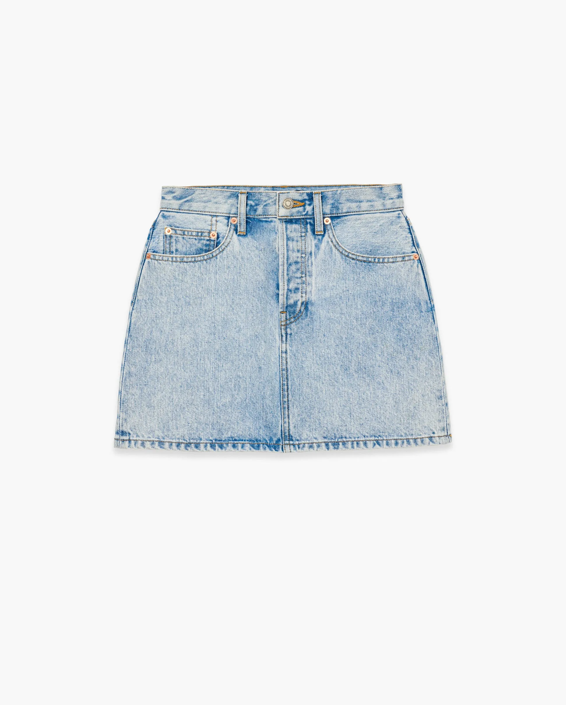 DENIM MINI SKIRT / BLUE