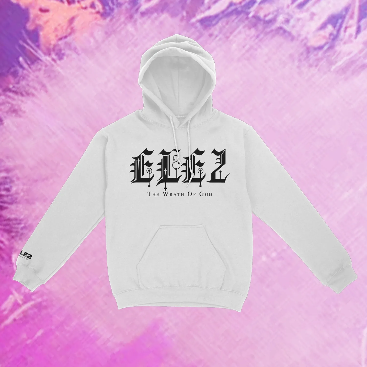 ELE2 Old English - White Hoodie