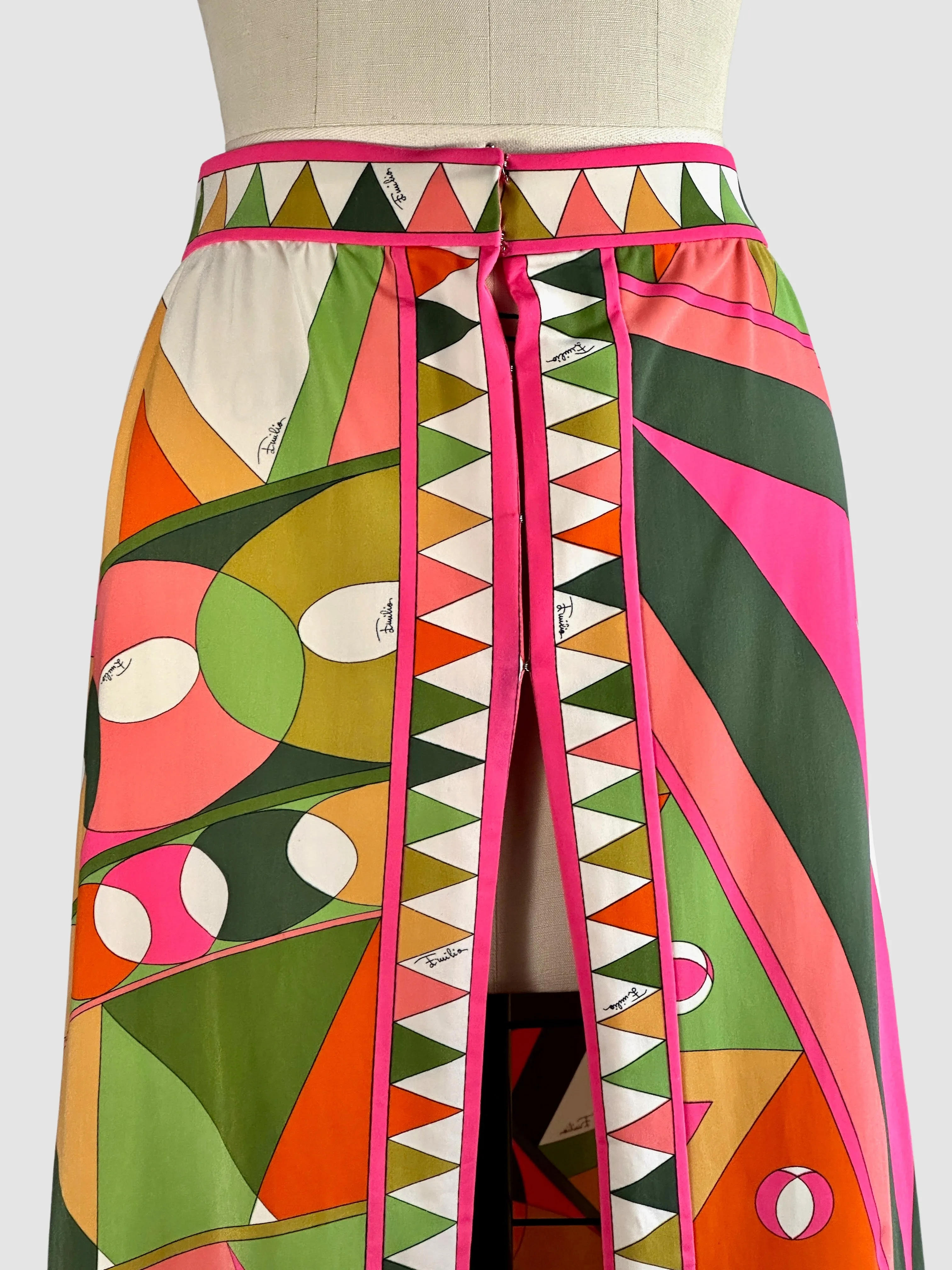 EMILIO PUCCI 60s Geometric Maxi Skirt  Medium