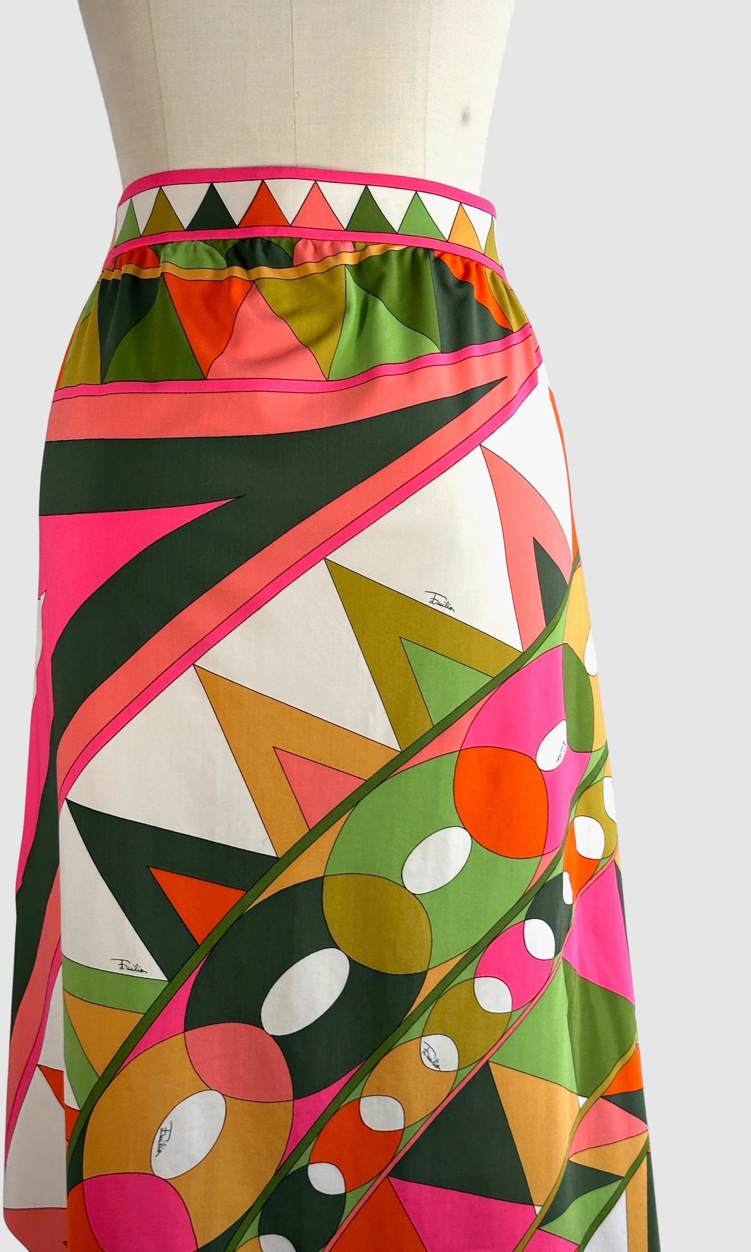 EMILIO PUCCI 60s Geometric Maxi Skirt  Medium