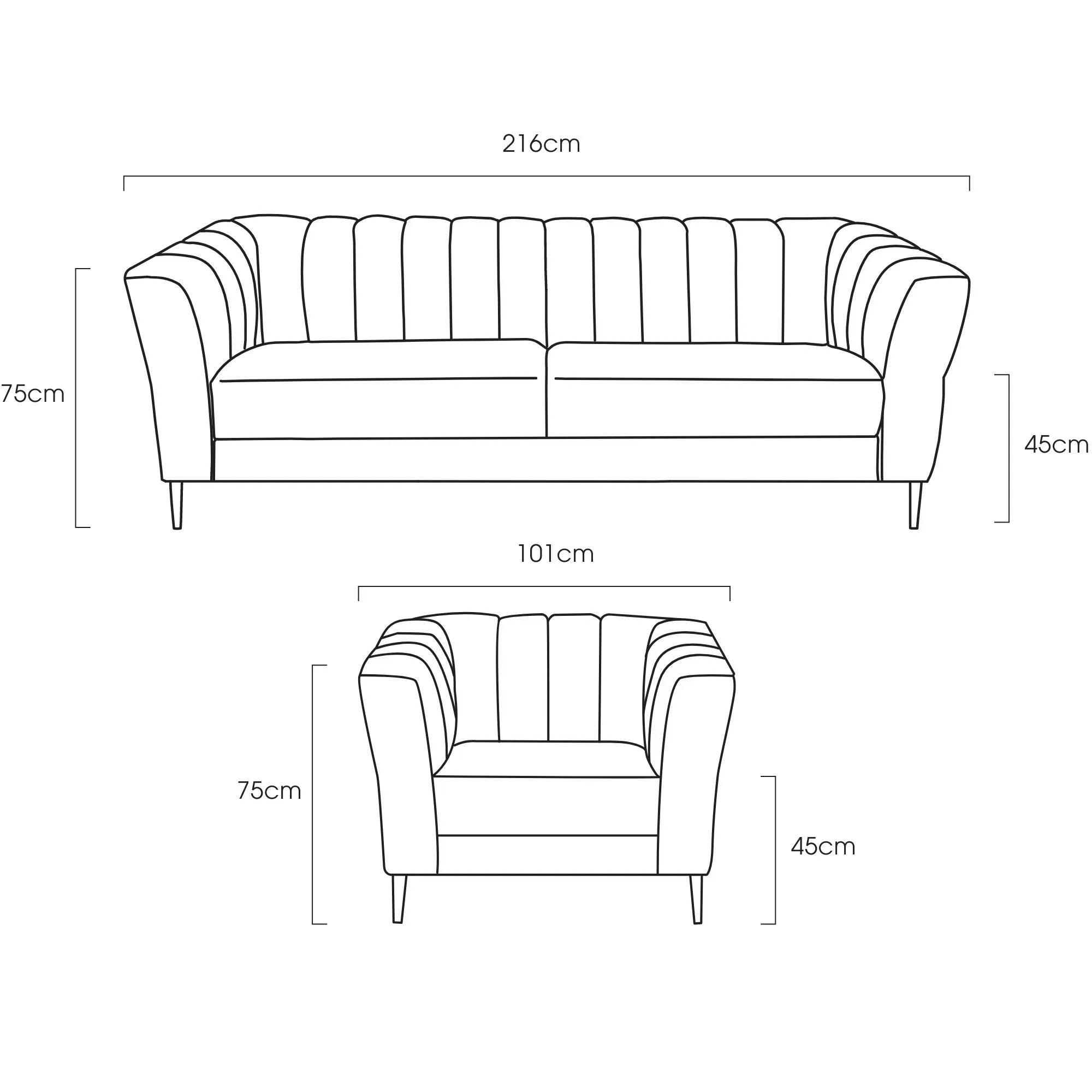 Fabian Armchair - Old Gold