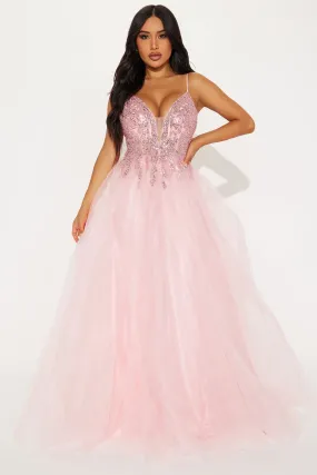 Fairy Tale Princess Maxi Dress - Blush