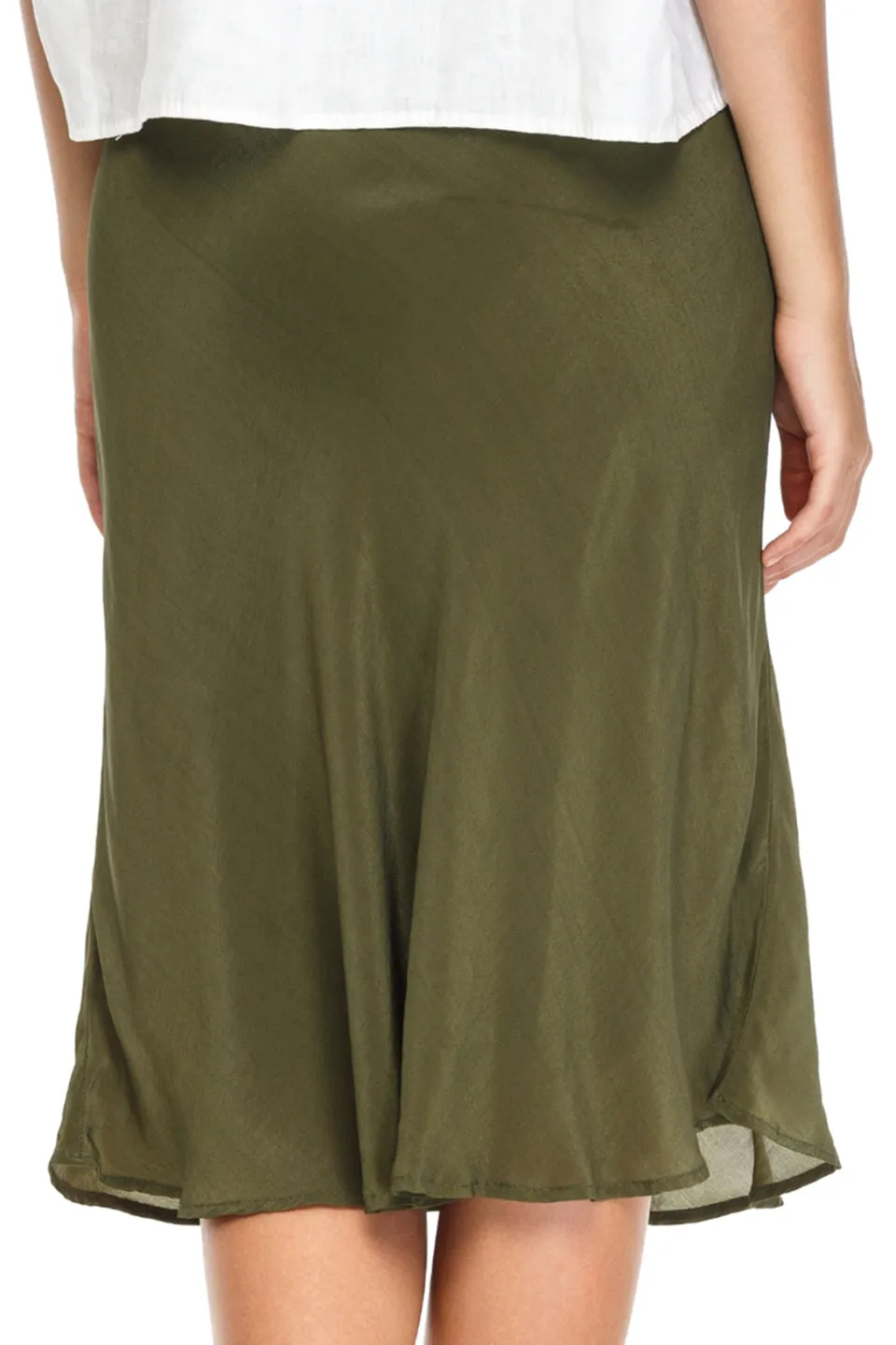 Friday Midi Slip Khaki Skirt