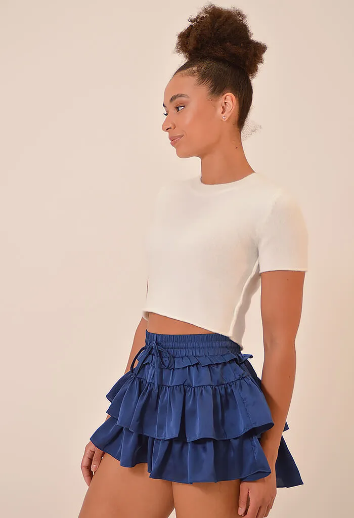 Georgina Ruffle Skort-Navy