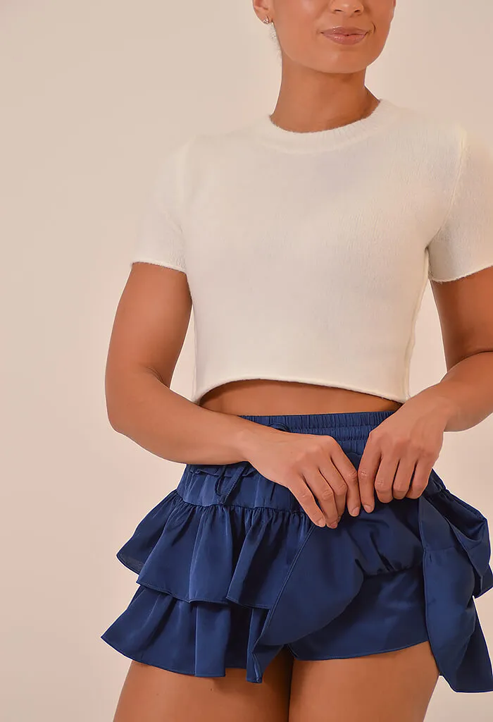 Georgina Ruffle Skort-Navy