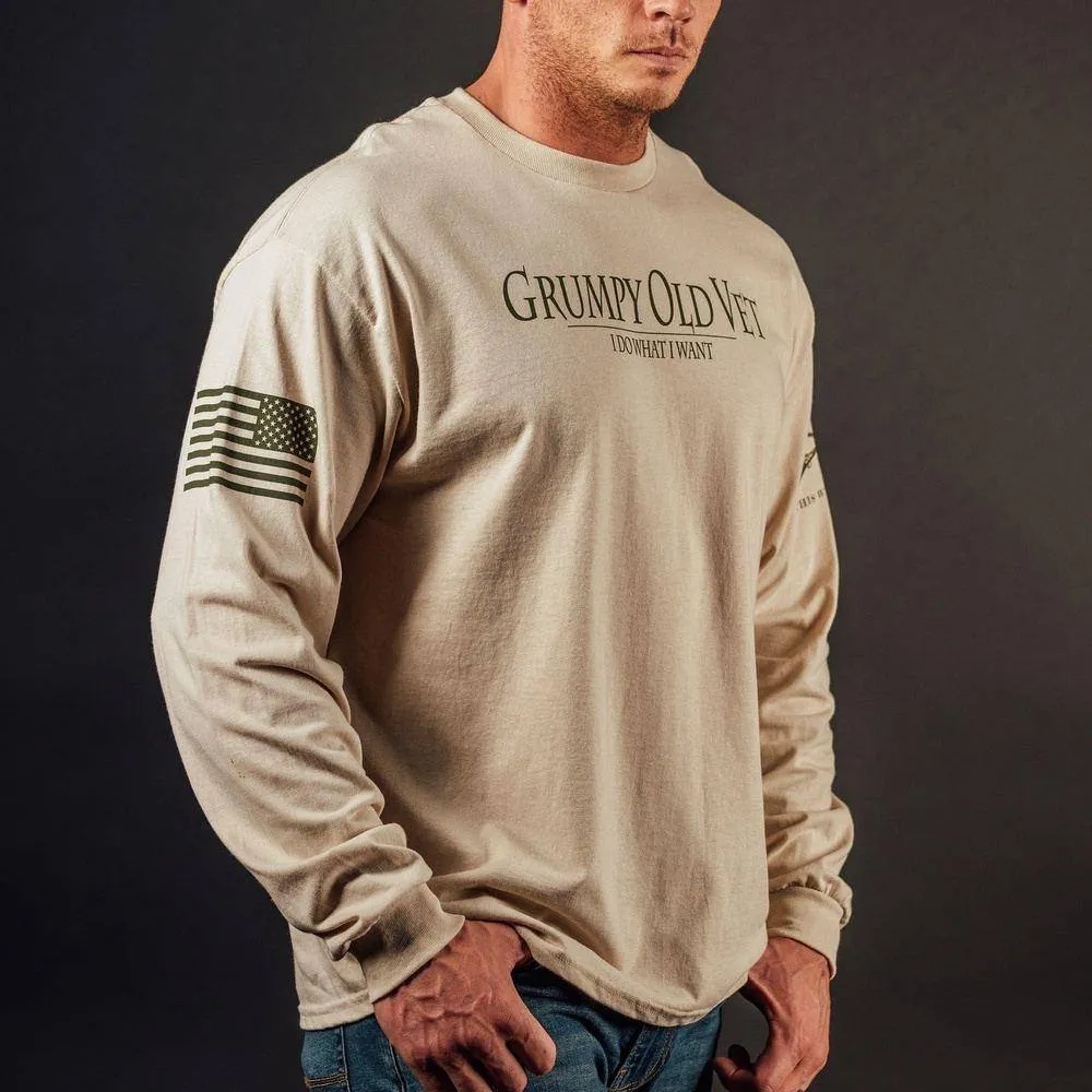 Grumpy Old Vet Long Sleeve - Sand