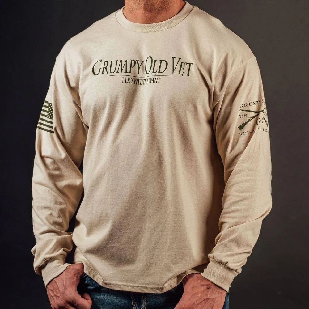 Grumpy Old Vet Long Sleeve - Sand