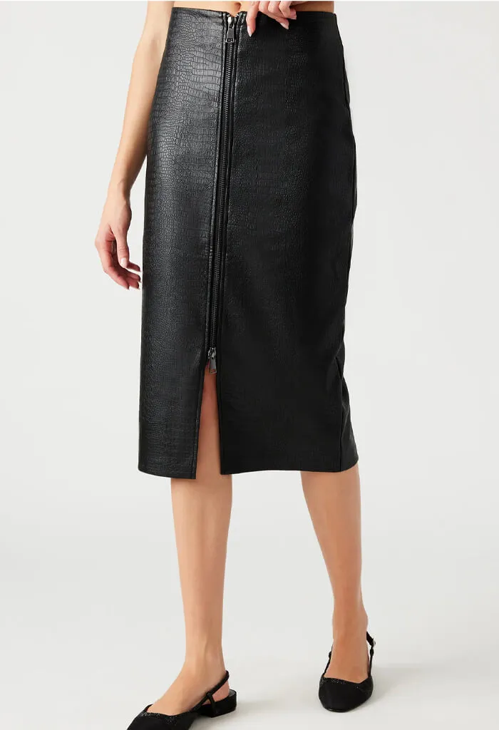 Hayes Midi Skirt-Dark Espresso