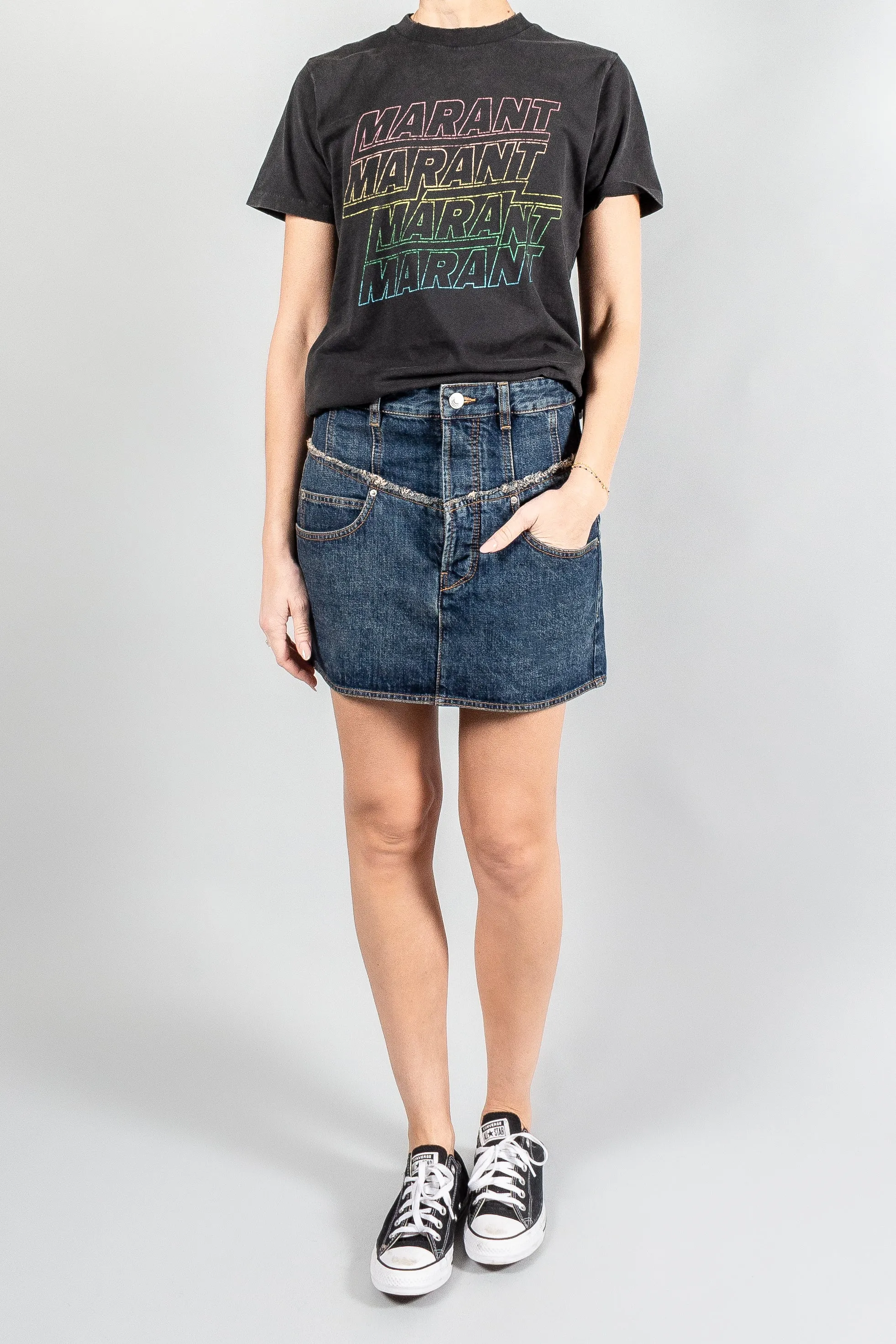 Isabel Marant Narjis Denim Mini Skirt