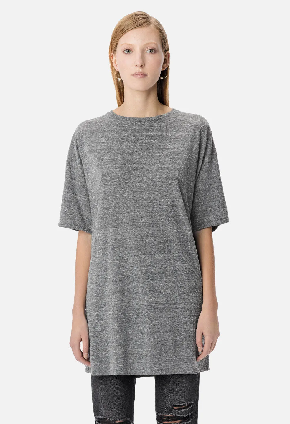 Jersey Oversized Tee / Tri-Blend Grey