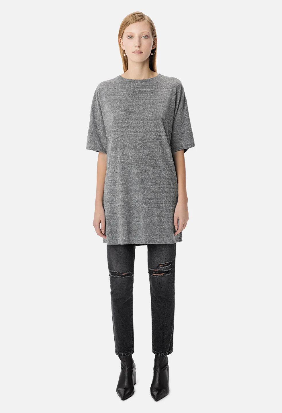 Jersey Oversized Tee / Tri-Blend Grey