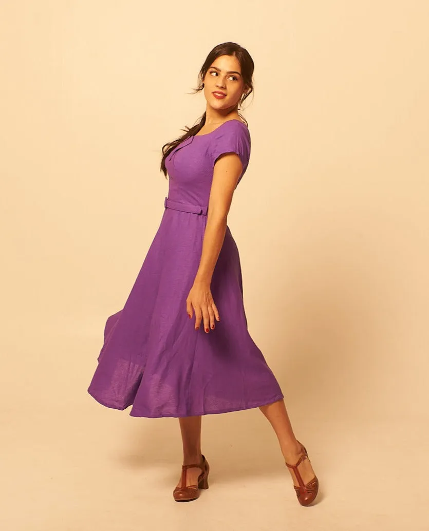 Juliet Cross Collar Lilac Dress