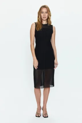 JUNE SLEEVELESS MIDI DRESS (NOIR) - PISTOLA