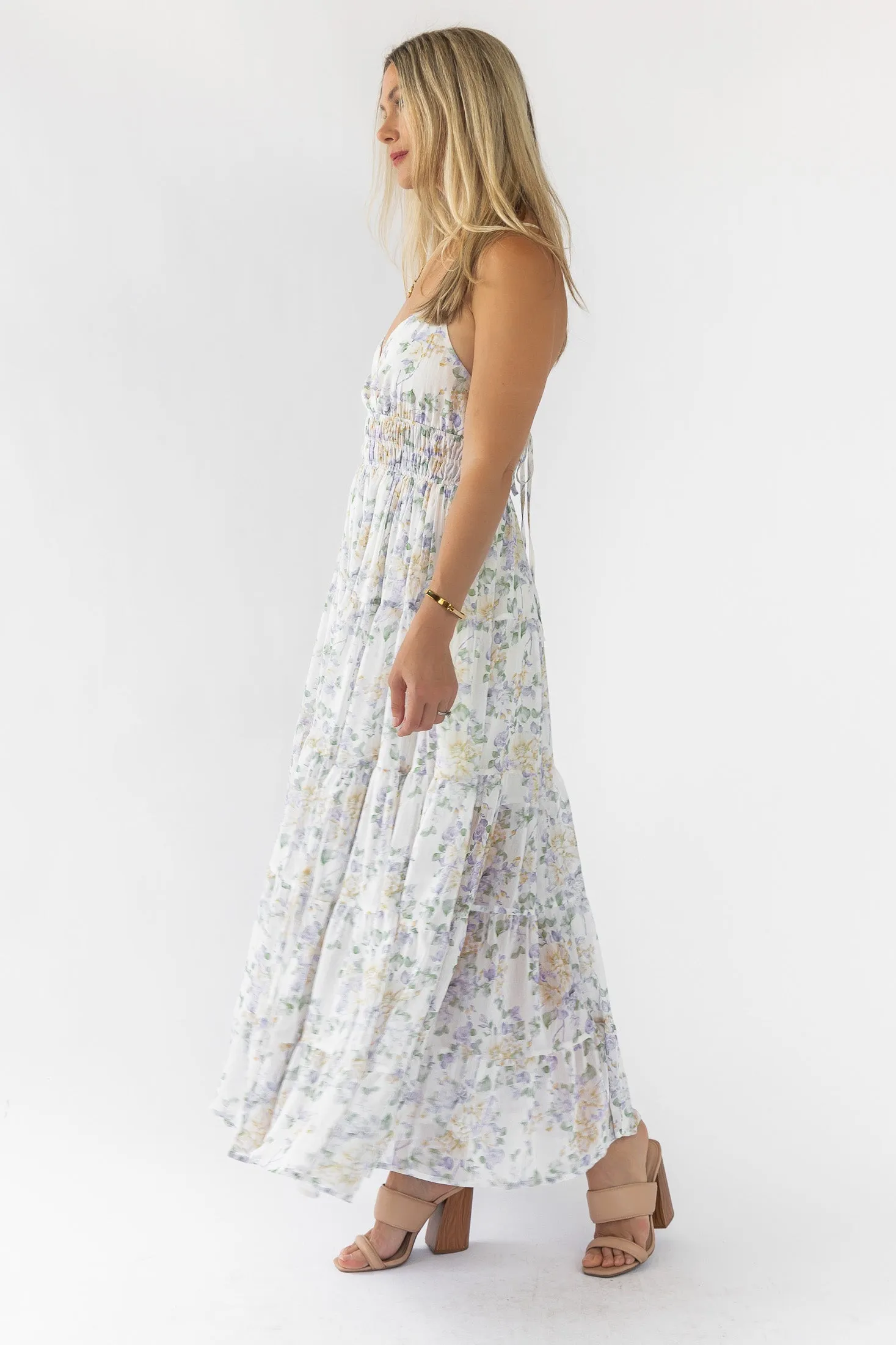 Kinsley Lavender Tiered Maxi Dress