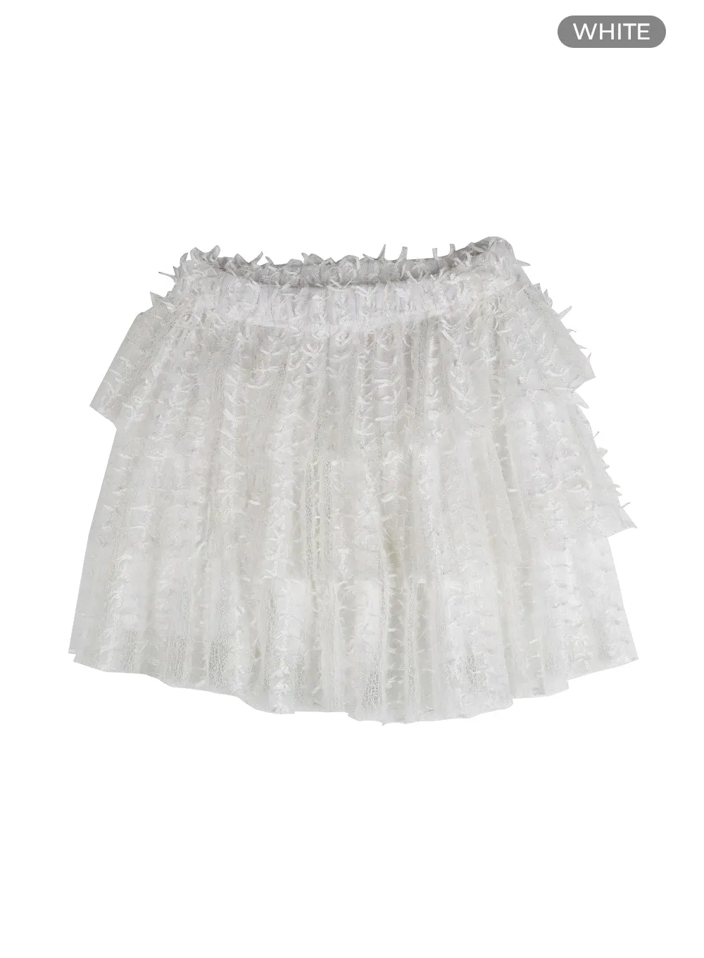 Lace Frill Mini Skirt OF428