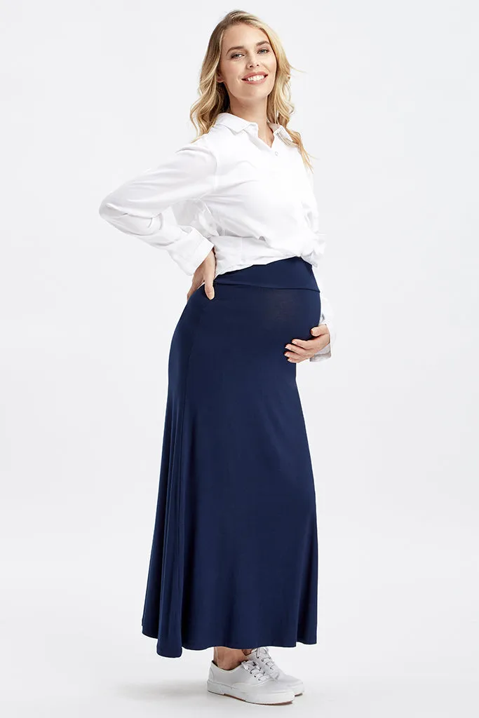 Lana Long Skirt - Navy