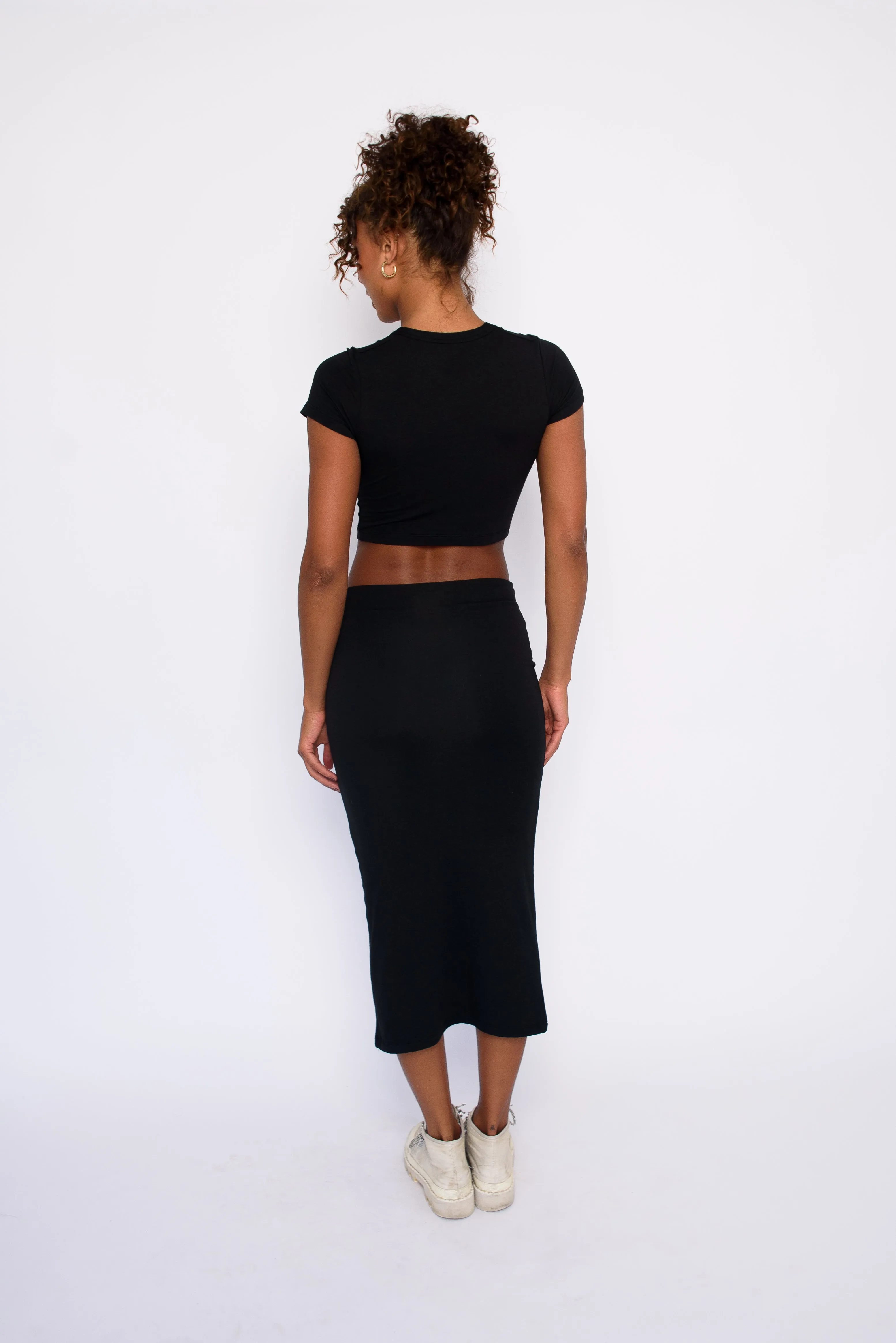 Lennon Skirt Jersey - Black