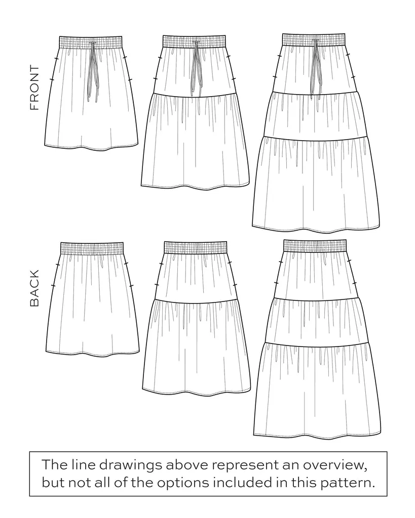 Mave Skirt | Sz 0-18 | Sewing Pattern by True Bias