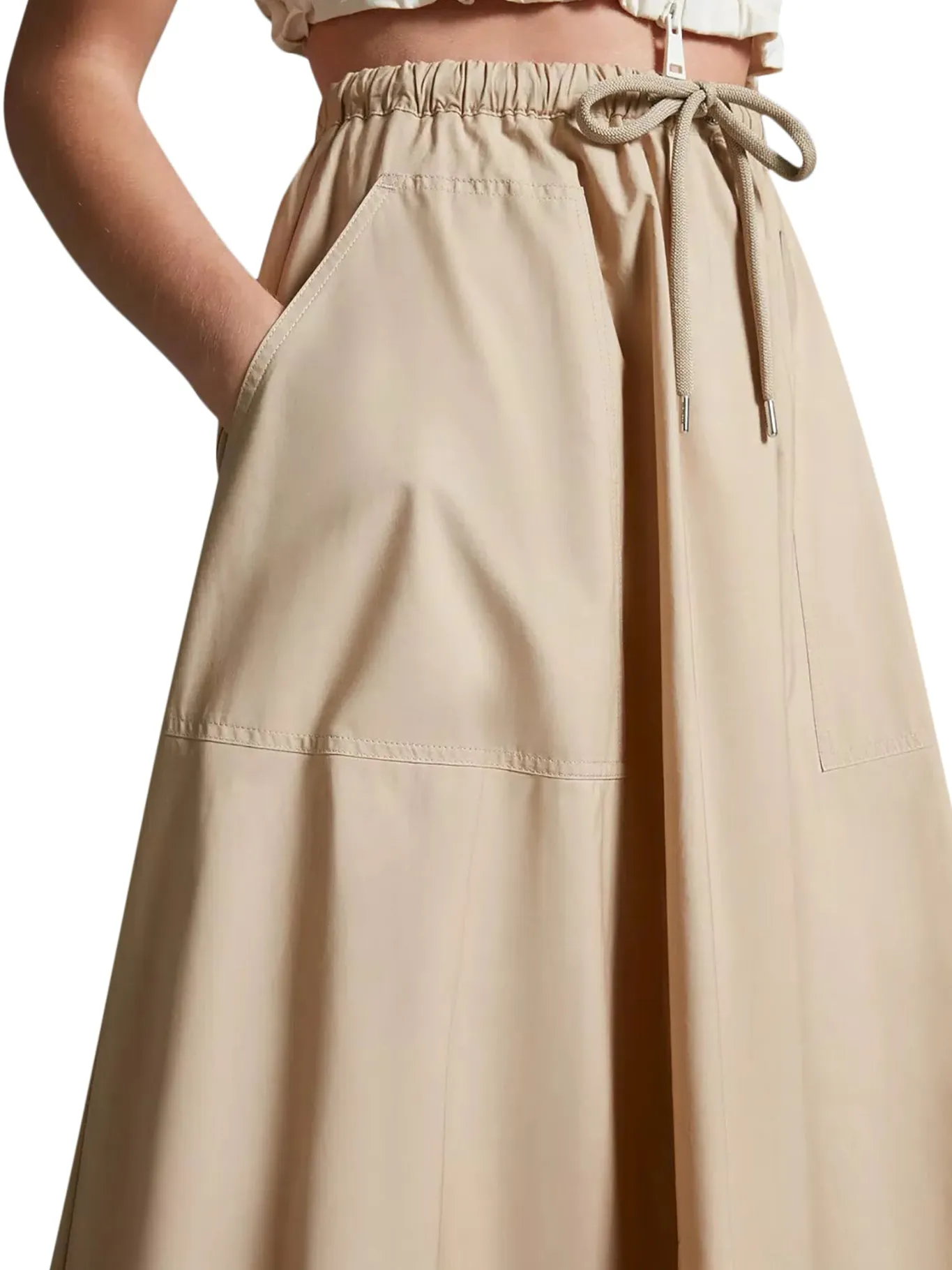 MAXI SKIRT IN POPLIN