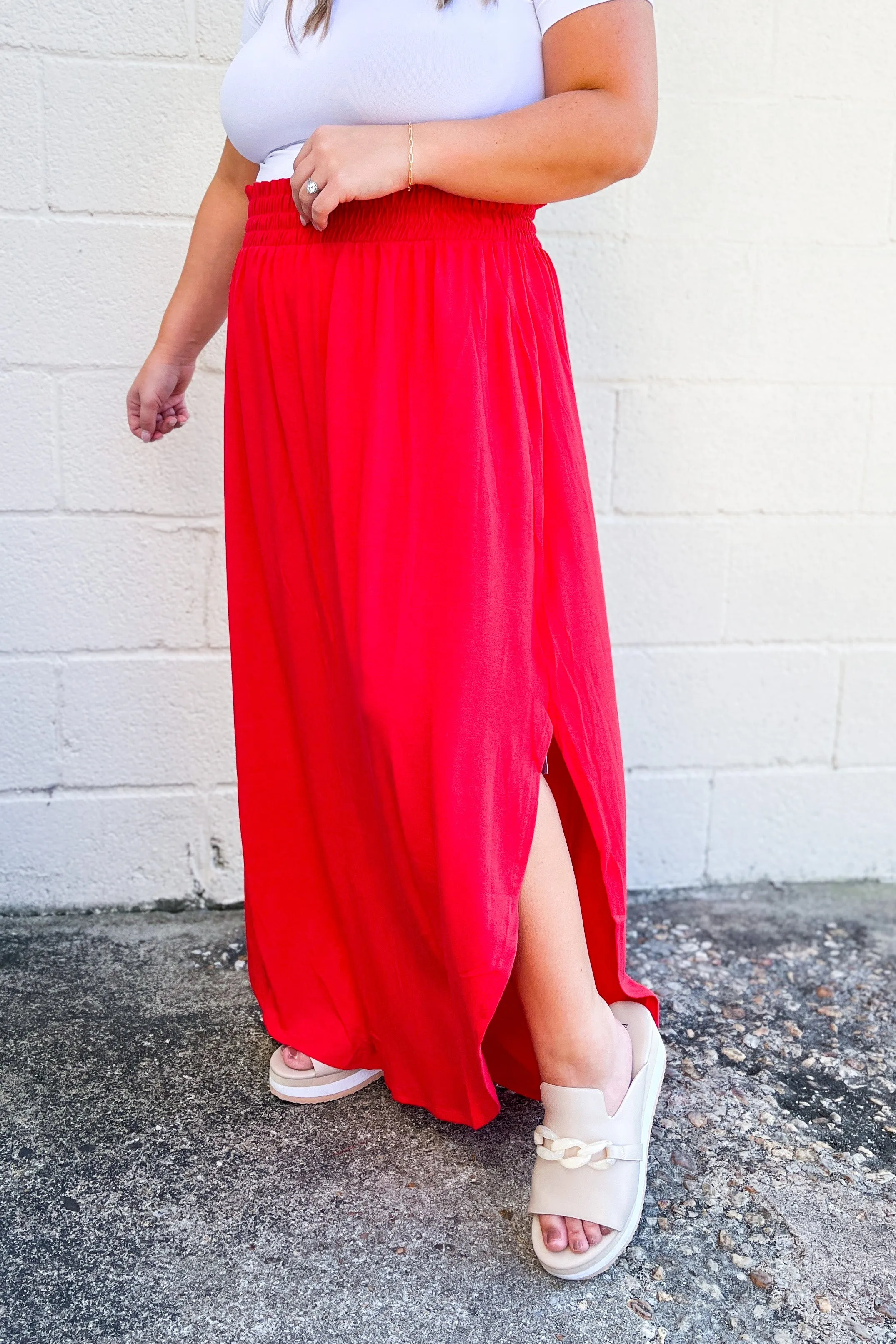 Melanie Maxi Skirt, Ruby