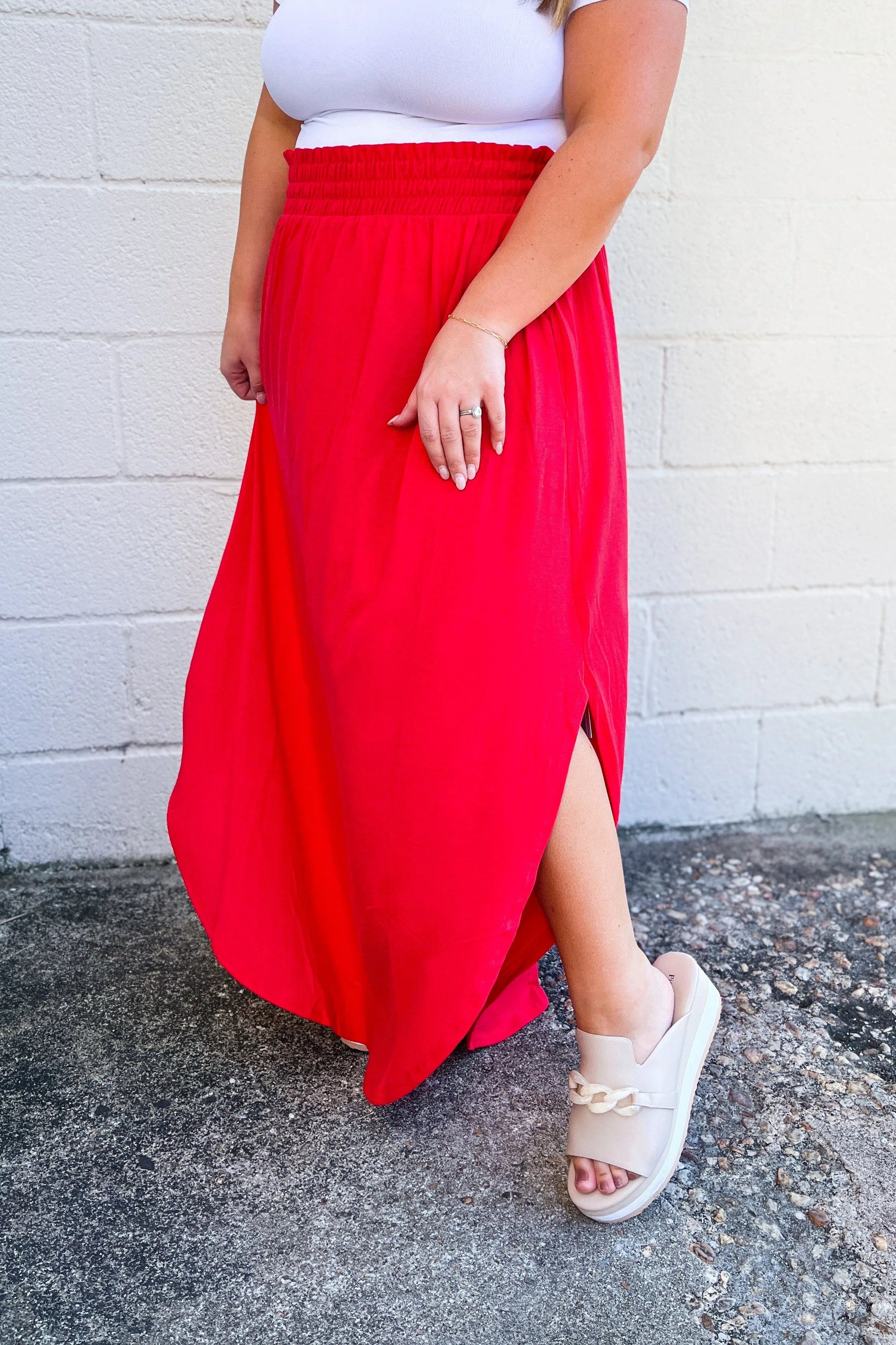 Melanie Maxi Skirt, Ruby